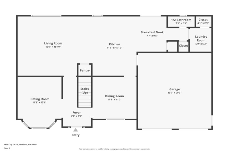 2,490/Mo, 1879 Clay Dr SW Marietta, GA 30064 Floorplan View