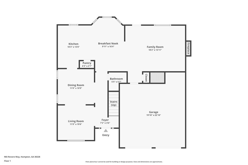 1,965/Mo, 965 Revere Way Hampton, GA 30228 Floor Plan View