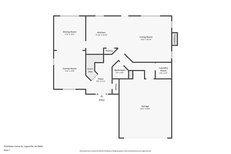 2,300/Mo, 2218 Baker Carter Dr Loganville, GA 30052 Floor Plan View