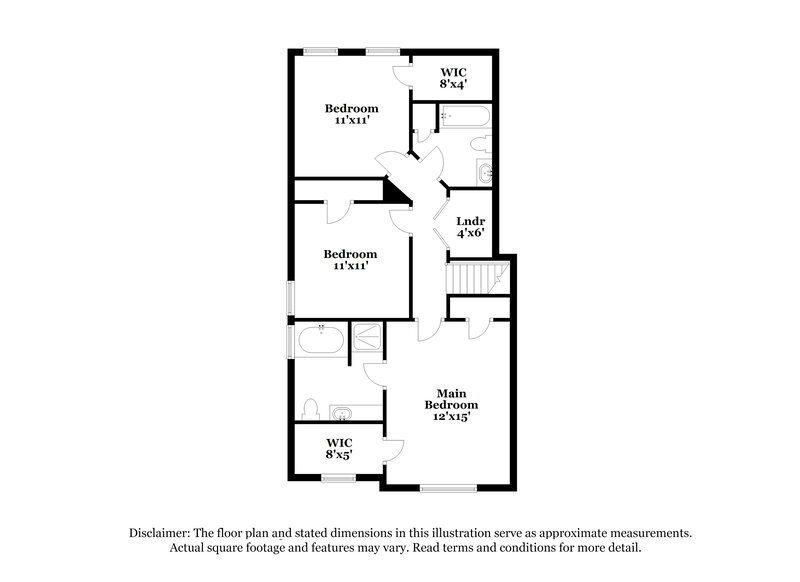 1,890/Mo, 3651 Lower Creek Dr Douglasville, GA 30135 Floor Plan View 2