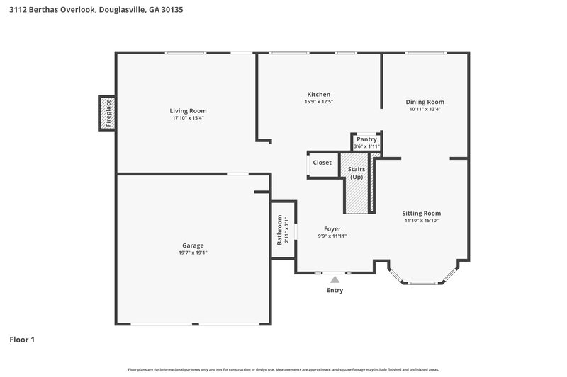 2,135/Mo, 3112 Berthas Overlook Douglasville, GA 30135 Floor Plan View