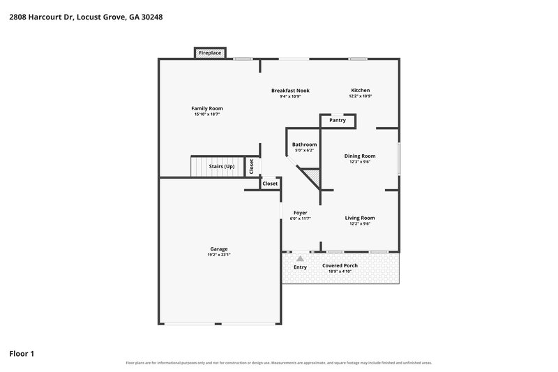 2,015/Mo, 2808 Harcourt Dr Locust Grove, GA 30248 Floor Plan View