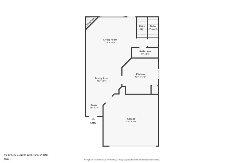 2,025/Mo, 142 Bethany Manor Dr Ball Ground, GA 30107 Floor Plan View 2