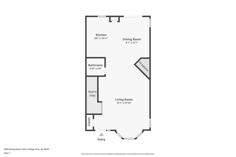 1,710/Mo, 2984 Falling Water Pt College Park, GA 30349 Floor Plan View