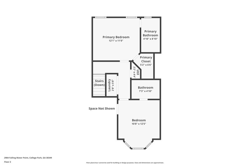 1,710/Mo, 2984 Falling Water Pt College Park, GA 30349 Floor Plan View 2
