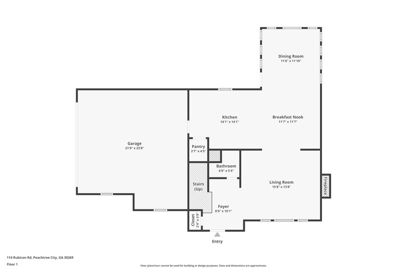 2,240/Mo, 114 Rubicon Rd Peachtree City, GA 30269 Floor Plan View