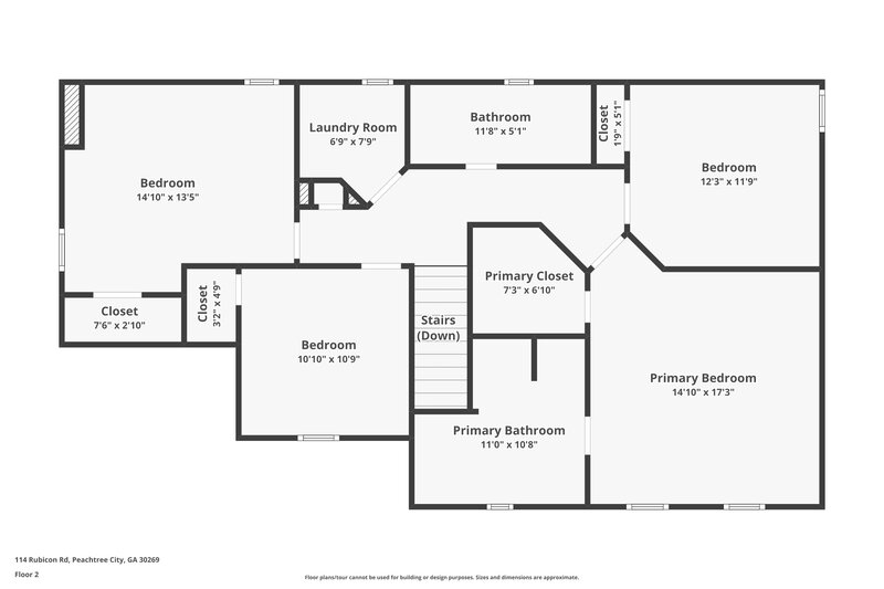 2,240/Mo, 114 Rubicon Rd Peachtree City, GA 30269 Floor Plan View 2