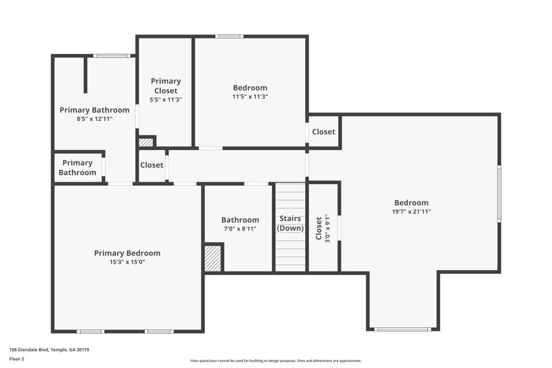 1,720/Mo, 108 Glendale Blvd Temple, GA 30179 Floor Plan View 2