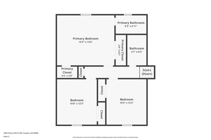 1,620/Mo, 1560 Cherry Hill Ct SW Conyers, GA 30094 Floor Plan View 2