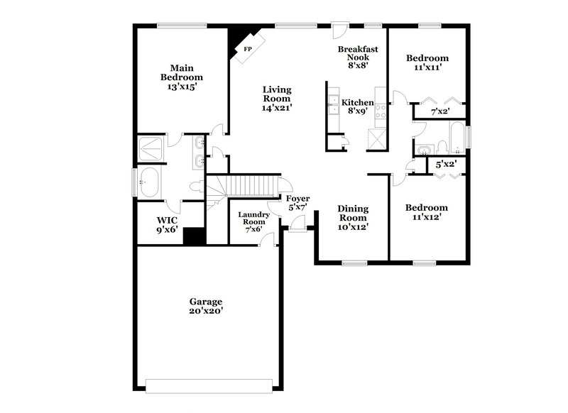 1,850/Mo, 740 Strawflower Ln Locust Grove, GA 30248 Floor Plan View