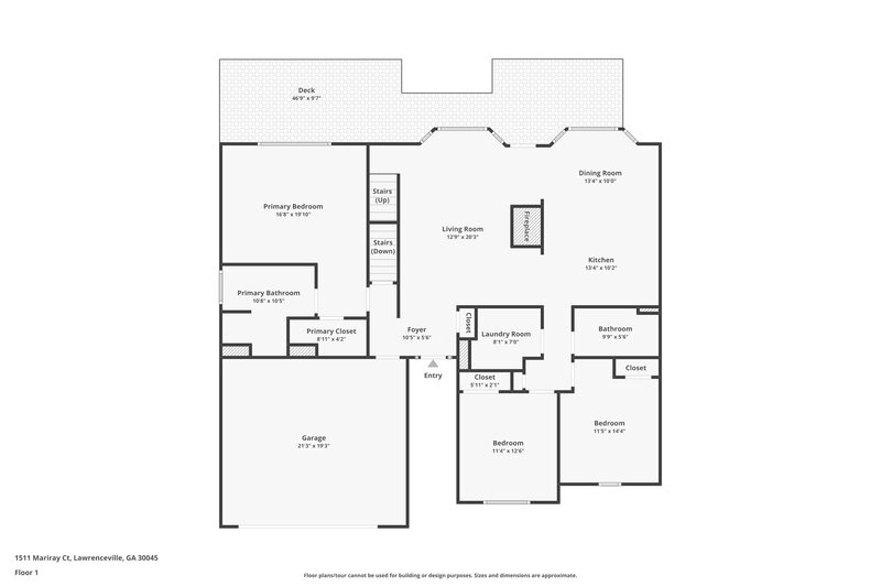 0/Mo, 1511 Mariray Ct Lawrenceville, GA 30045 Floor Plan View 2