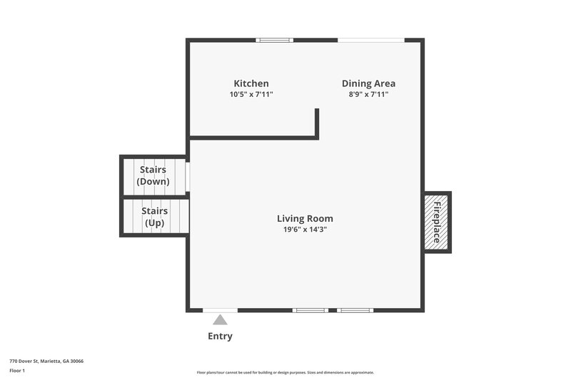 1,795/Mo, 770 Dover St Marietta, GA 30066 Floor Plan View 2