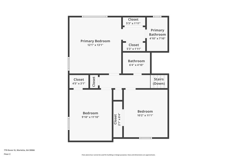 1,795/Mo, 770 Dover St Marietta, GA 30066 Floor Plan View 3