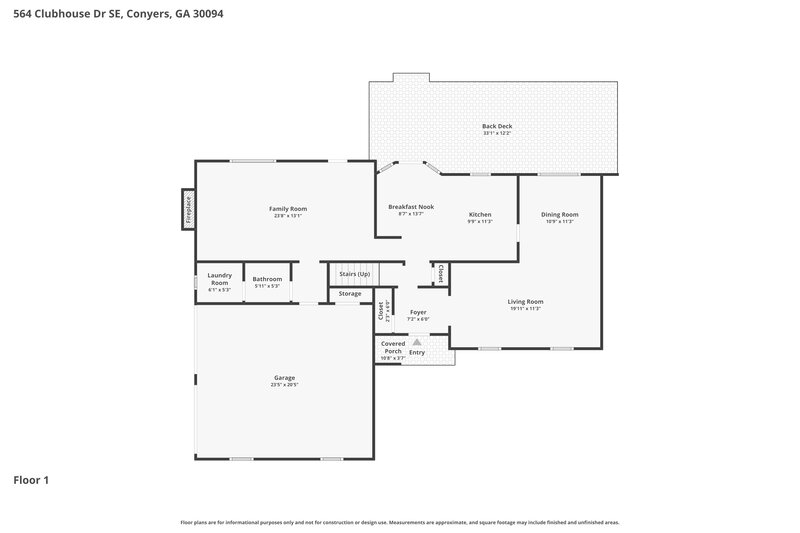 2,020/Mo, 564 Clubhouse Dr SE Conyers, GA 30094 Floor Plan View