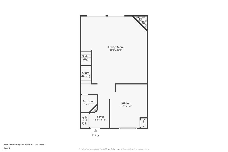 2,260/Mo, 1358 Thornborough Dr Alpharetta, GA 30004 Floorplan View 2