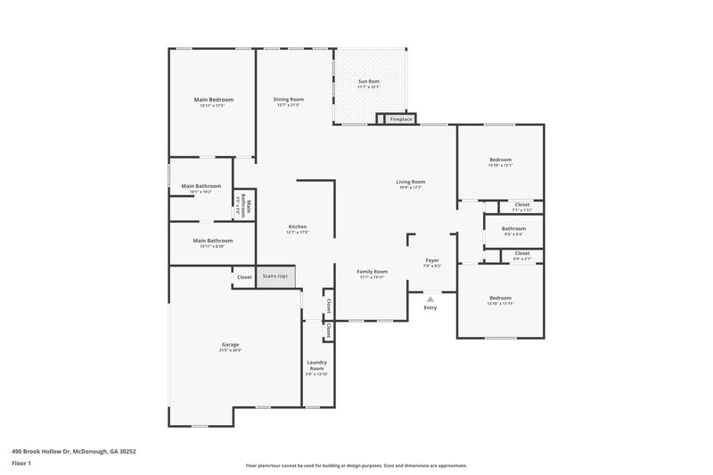 1,940/Mo, 490 Brook Hollow Dr McDonough, GA 30252 Floor Plan View 2