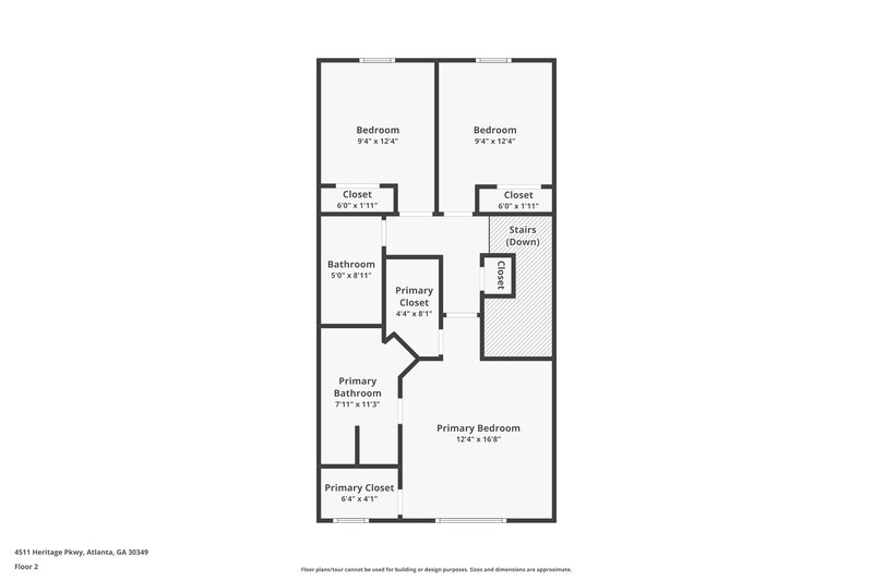 2,450/Mo, 4511 Heritage Pkwy Atlanta, GA 30349 Floor Plan View 2