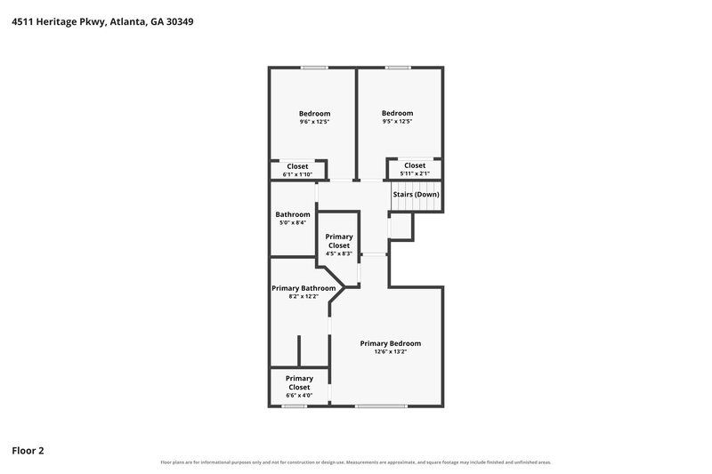 1,710/Mo, 4511 Heritage Pkwy Atlanta, GA 30349 Floor Plan View 2
