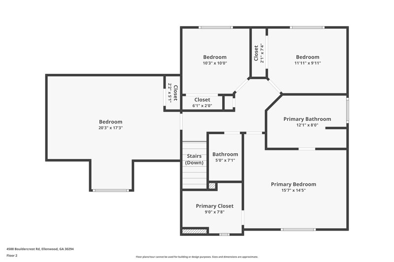 2,130/Mo, 4588 Bouldercrest Rd Ellenwood, GA 30294 Floor Plan View 2
