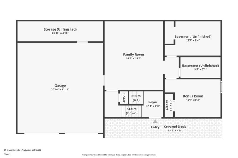 1,810/Mo, 10 Stone Ridge Dr Covington, GA 30016 Floorplan View 2