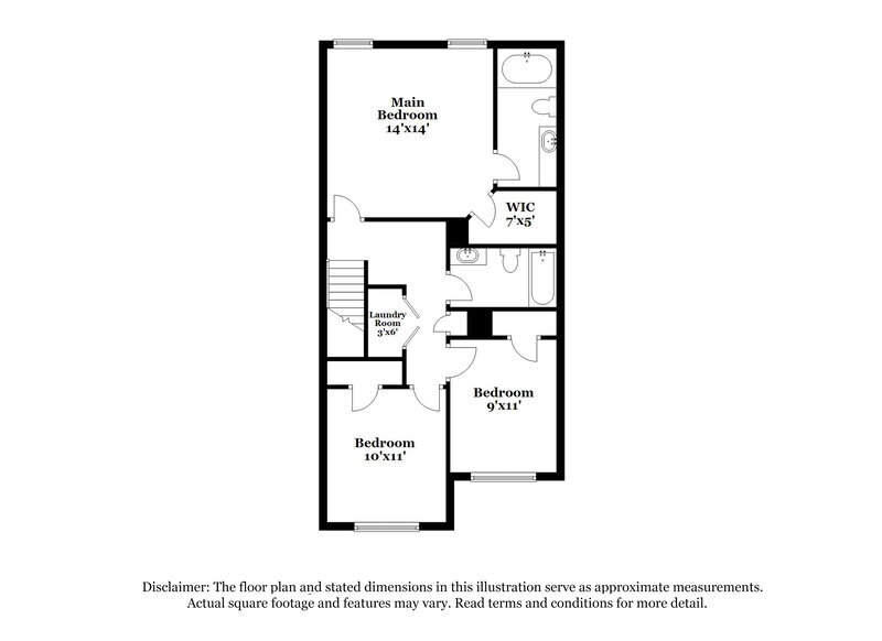 1,755/Mo, 2285 Bigwood Trl College Park, GA 30349 Floor Plan View 2