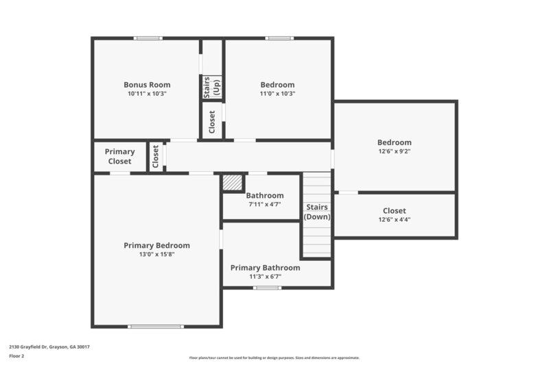 1,815/Mo, 2130 Grayfield Dr Grayson, GA 30017 Floorplan View 2