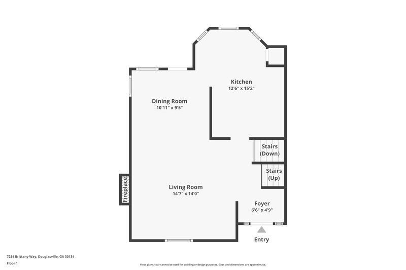 2,430/Mo, 7254 Brittany Way Douglasville, GA 30134 Floor Plan View 2