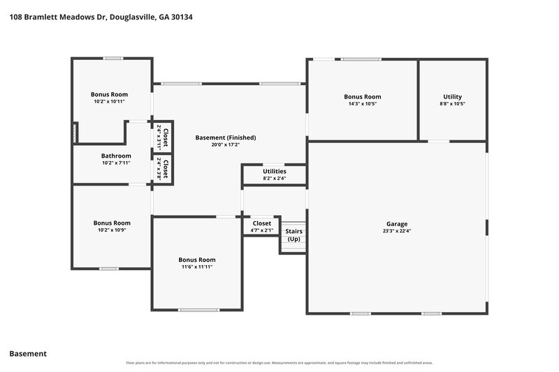 2,215/Mo, 108 Bramlett Meadows Dr Douglasville, GA 30134 Floor Plan View