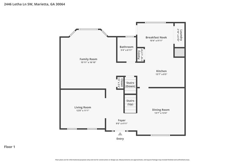 2,470/Mo, 2446 Letha Ln SW Marietta, GA 30064 Floor Plan View 2