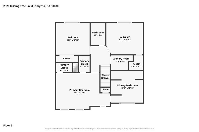2,280/Mo, 2320 Kissing Tree Ln SE Smyrna, GA 30080 Floor Plan View 2