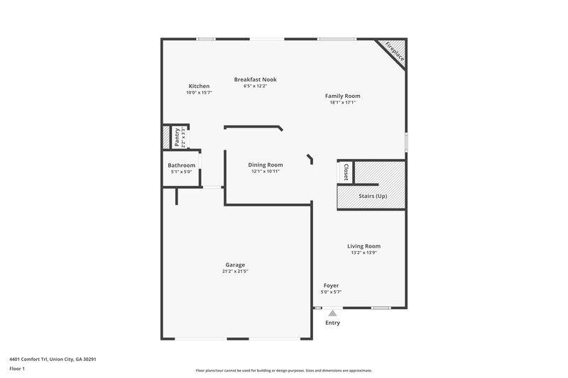 2,370/Mo, 4401 Comfort Trl Union City, GA 30291 Floor Plan View
