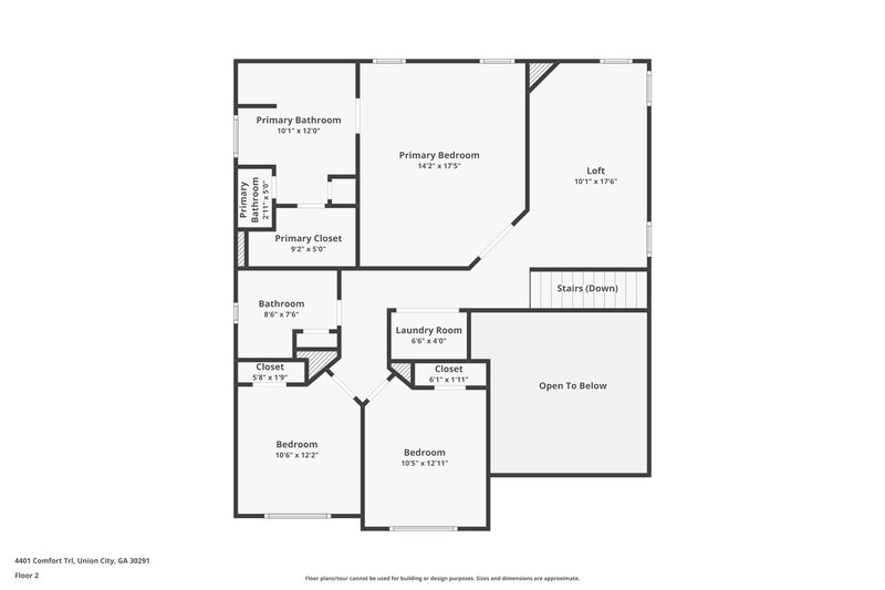 2,370/Mo, 4401 Comfort Trl Union City, GA 30291 Floor Plan View 2