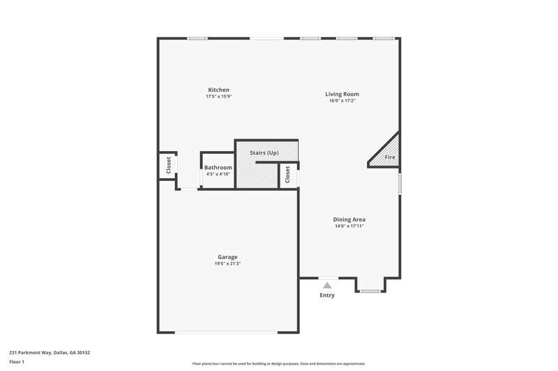 2,165/Mo, 231 Parkmont Way Dallas, GA 30132 Floor Plan View