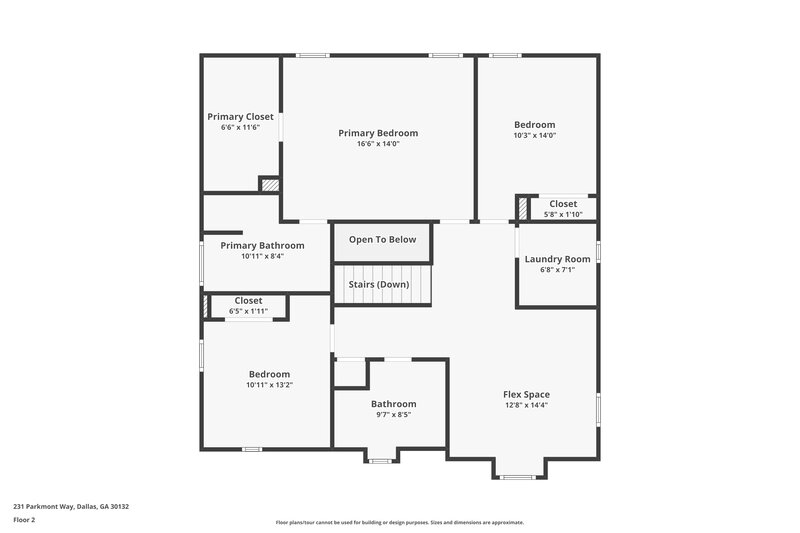 2,165/Mo, 231 Parkmont Way Dallas, GA 30132 Floor Plan View 2