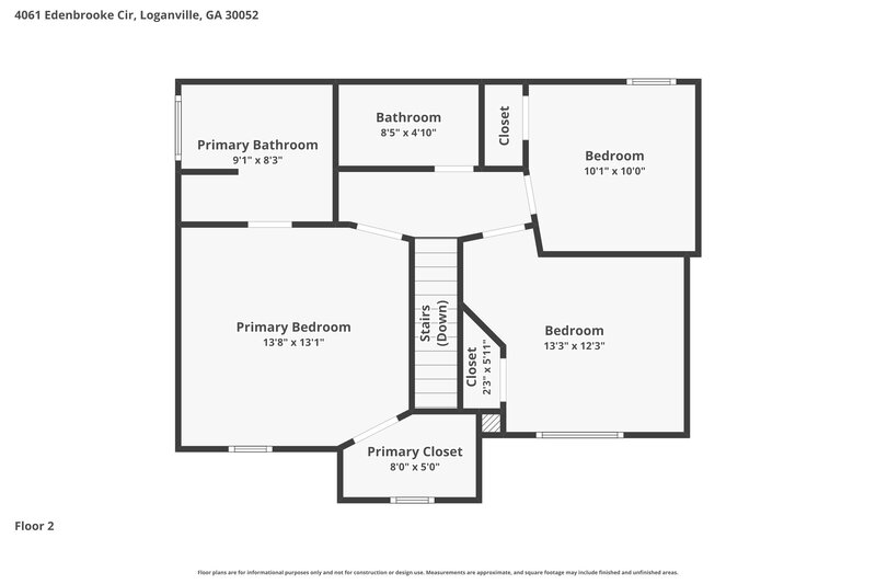 2,000/Mo, 4061 Edenbrooke Cir Loganville, GA 30052 Floor Plan View 2
