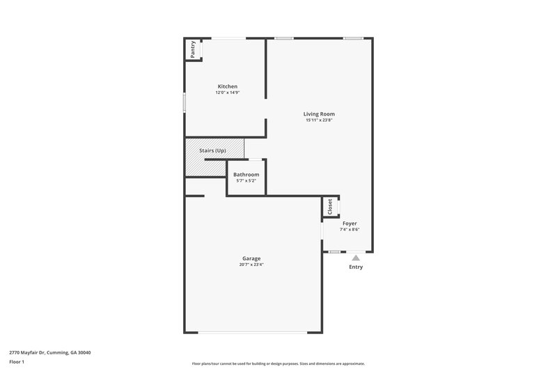 1,855/Mo, 2770 Mayfair Dr Cumming, GA 30040 Floor Plan View