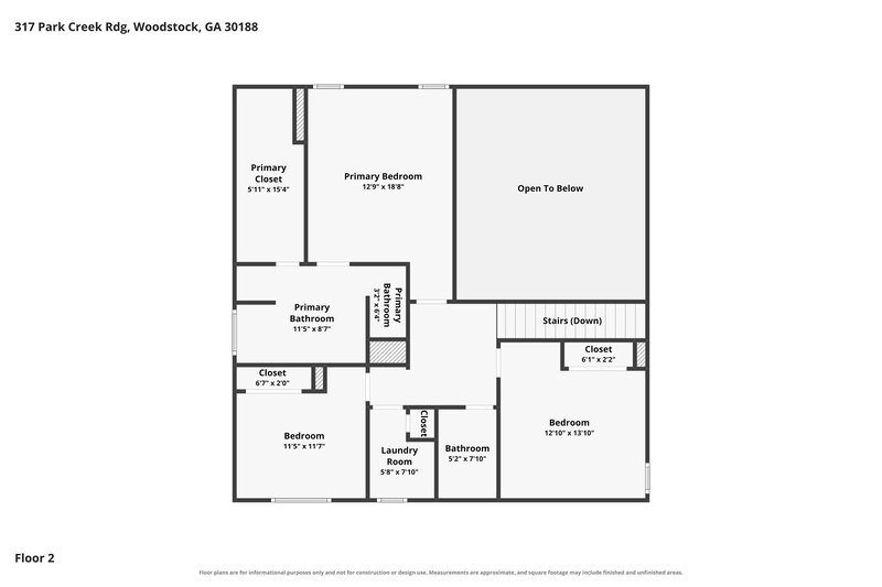 2,410/Mo, 317 Park Creek Rdg Woodstock, GA 30188 Floor Plan View 3