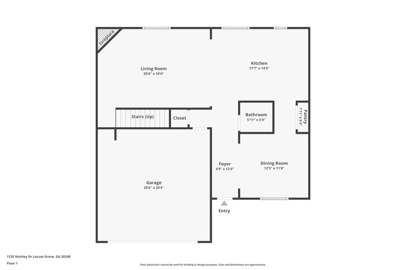 2,340/Mo, 1235 Nottley Dr Locust Grove, GA 30248 Floor Plan View