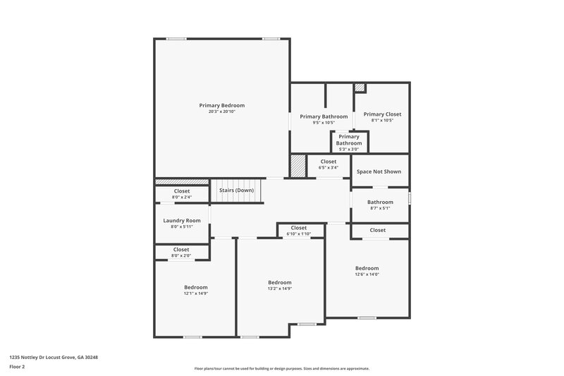 2,340/Mo, 1235 Nottley Dr Locust Grove, GA 30248 Floor Plan View 2
