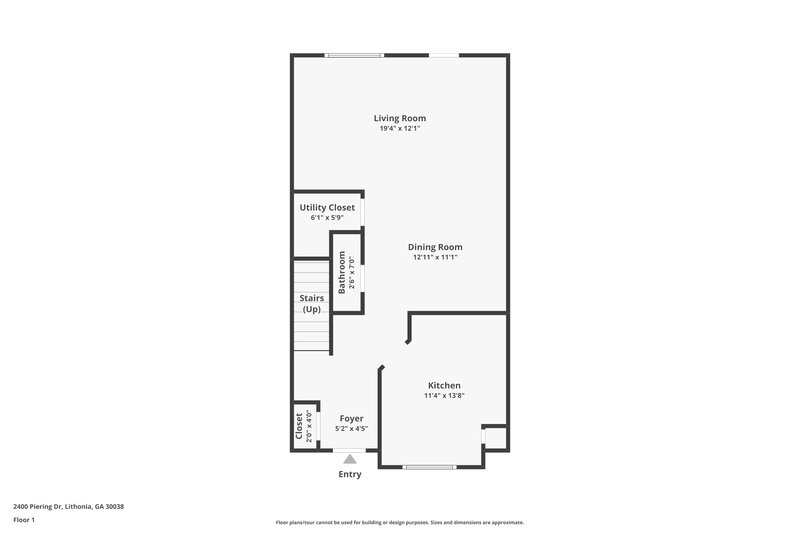 1,755/Mo, 2400 Piering Dr Lithonia, GA 30038 Floor Plan View