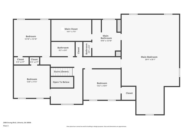 2,530/Mo, 2088 Strang Blvd Lithonia, GA 30058 Floorplan View 2