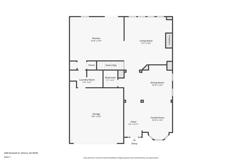 2,625/Mo, 4290 Rosehall Ct Atlanta, GA 30349 Floor Plan View