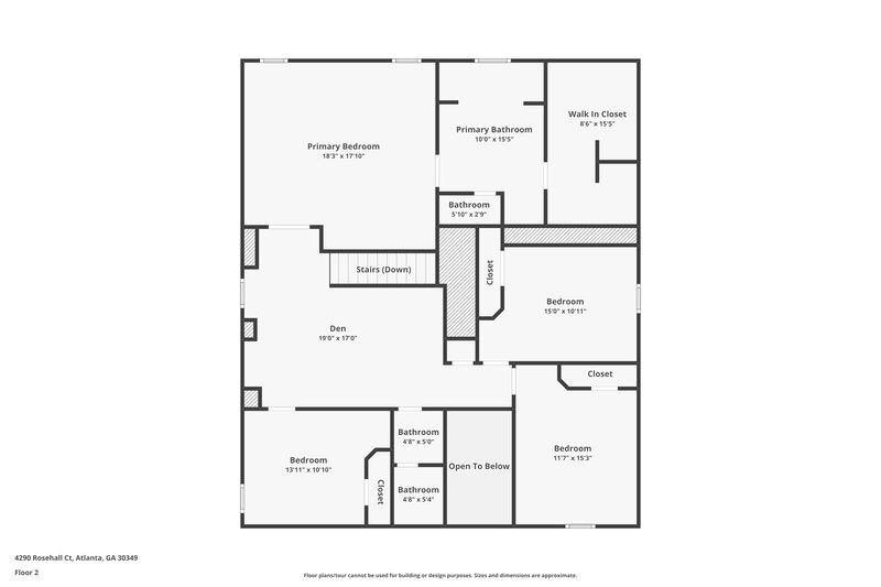 2,625/Mo, 4290 Rosehall Ct Atlanta, GA 30349 Floor Plan View 2