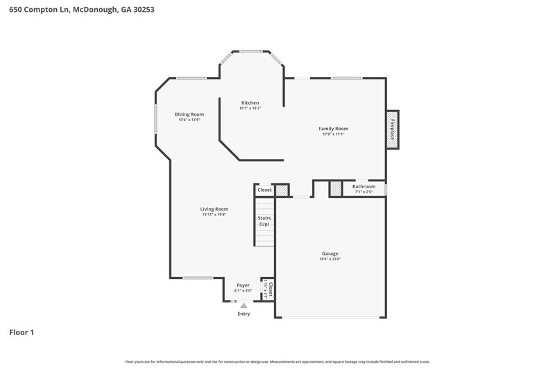 2,210/Mo, 650 Compton Ln McDonough, GA 30253 Floor Plan View