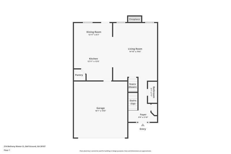 2,220/Mo, 214 Bethany Manor Ct Ball Ground, GA 30107 Floor Plan View 2