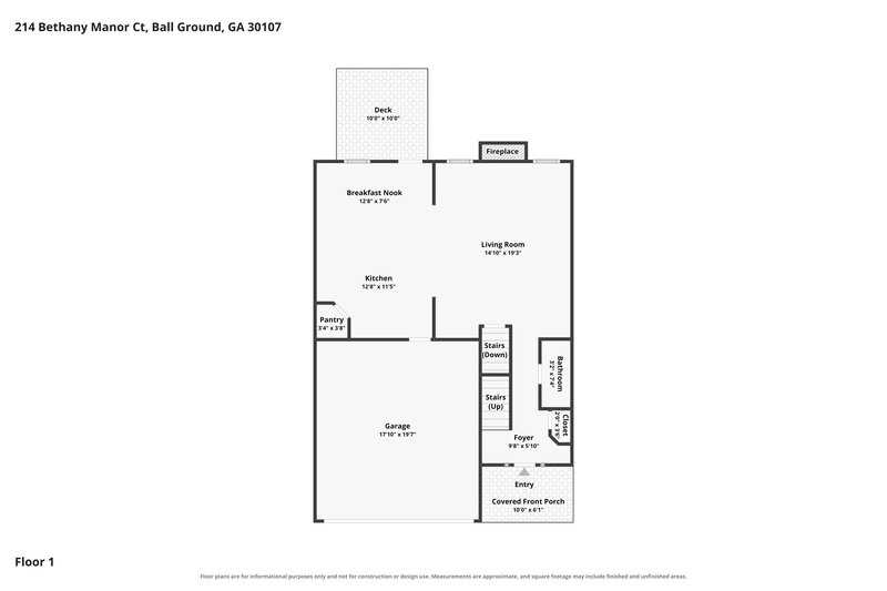 2,090/Mo, 214 Bethany Manor Ct Ball Ground, GA 30107 Floor Plan View 2