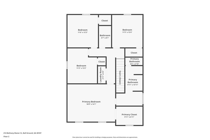 2,220/Mo, 214 Bethany Manor Ct Ball Ground, GA 30107 Floor Plan View 3