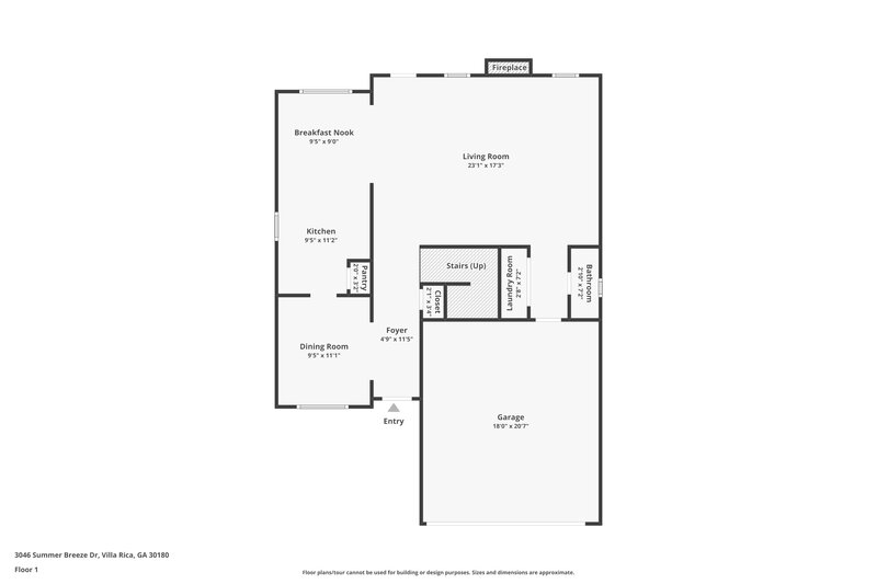 1,605/Mo, 3046 Summer Breeze Dr Villa Rica, GA 30180 Floor Plan View