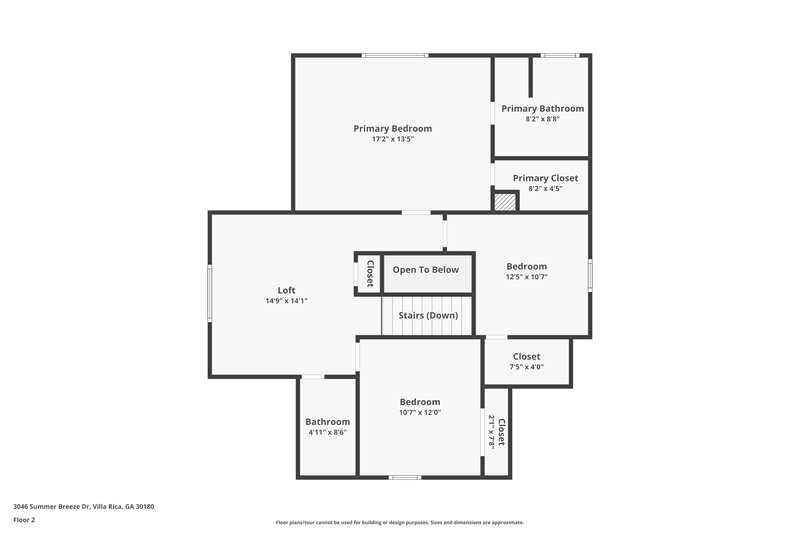 1,605/Mo, 3046 Summer Breeze Dr Villa Rica, GA 30180 Floor Plan View 2