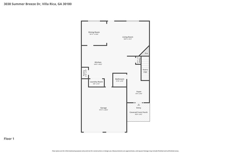 1,990/Mo, 3038 Summer Breeze Dr Villa Rica, GA 30180 Floor Plan View